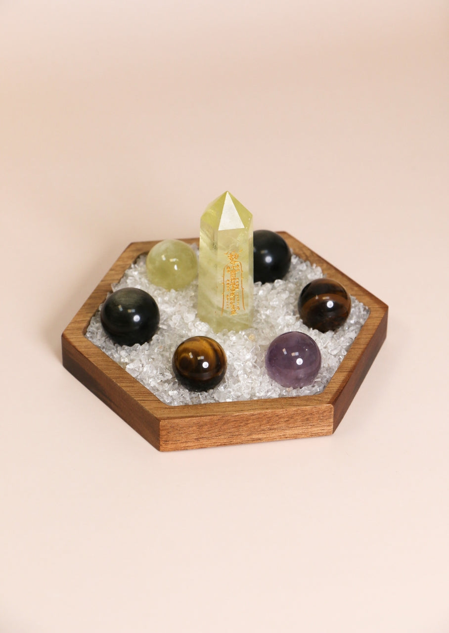 Seven-Star Wealth Feng Shui Grid — Prosperity Crystal Array - Healing Crystwinity