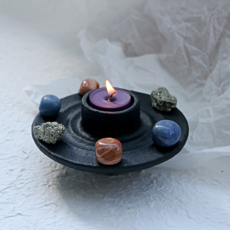 Success Crystal Grid Intention Candle - Healing Crystwinity