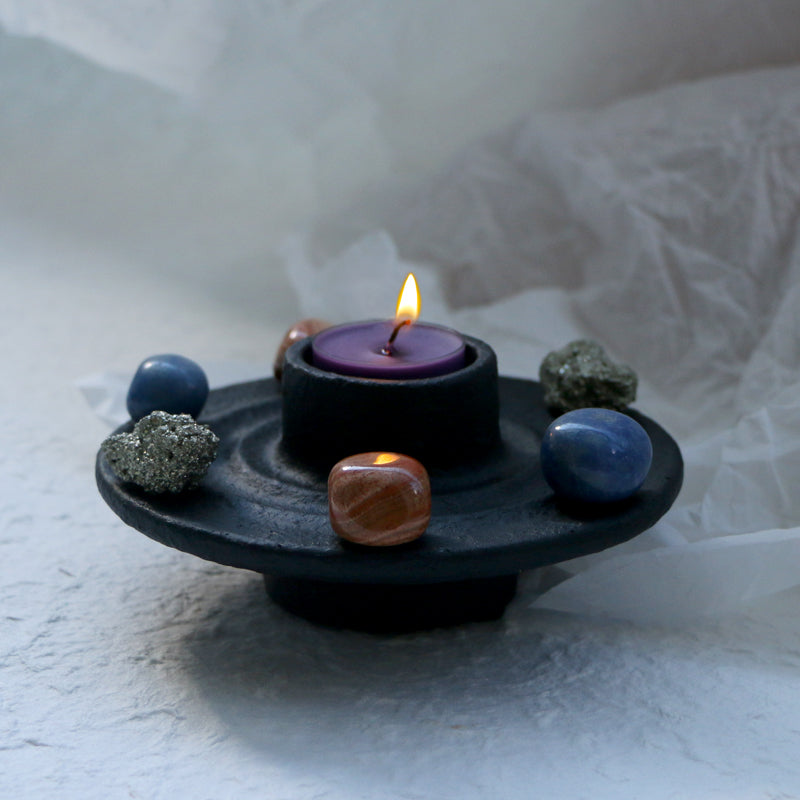 Success Crystal Grid Intention Candle - Healing Crystwinity