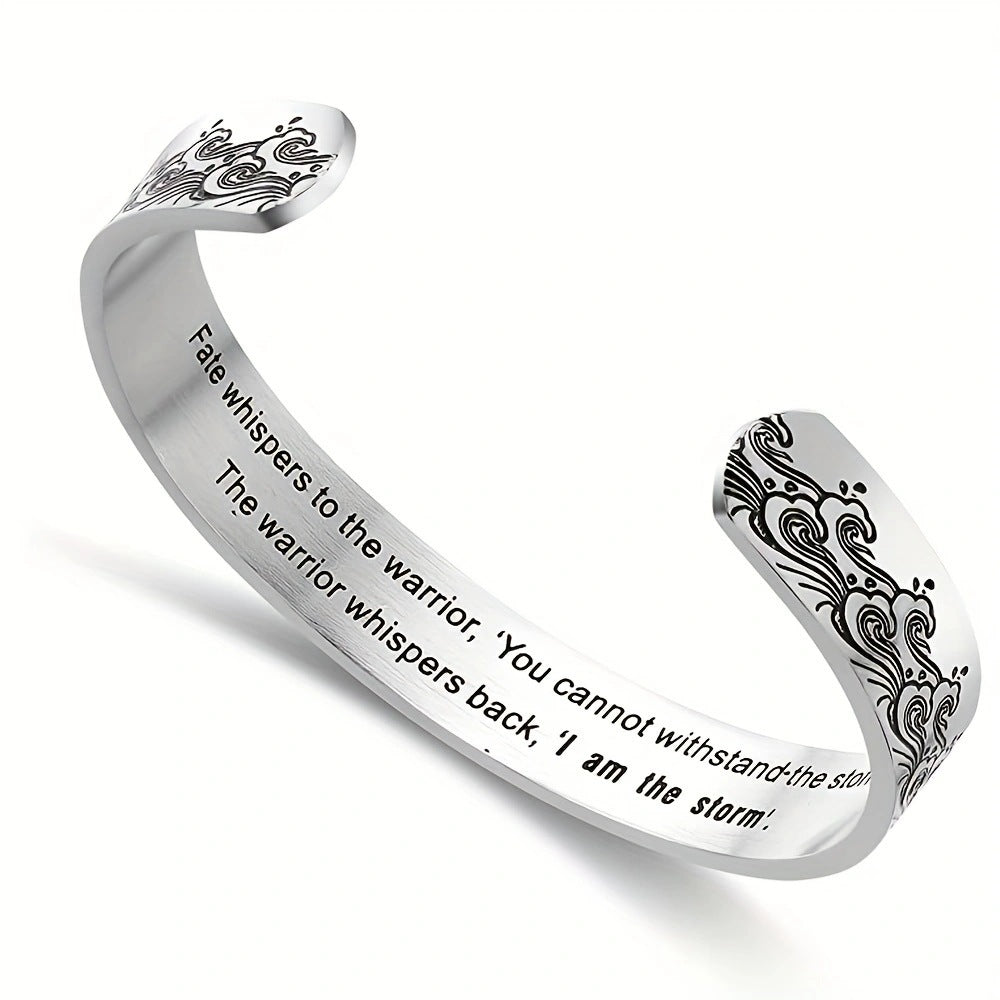 Affirmation Bracelet I Am the Storm - Healing Crystwinity