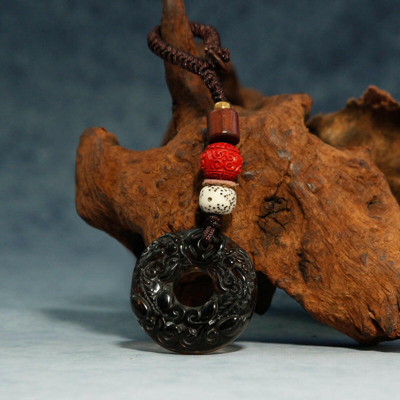 Ice-Grade Obsidian Keychain Ornament Gift