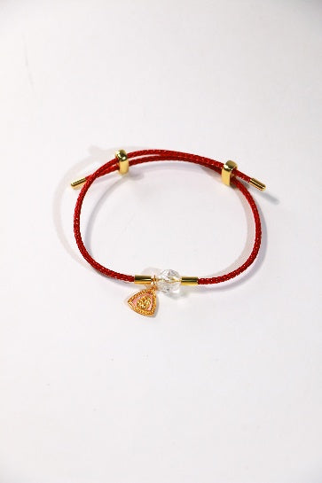 Red String Protection Bracelet — 12 Daoist Designs (Adjustable) - Healing Crystwinity