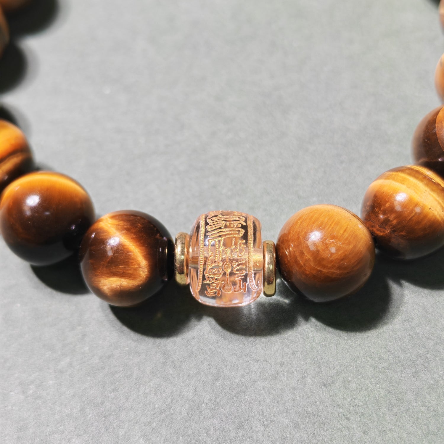 Career Success Wenchang Bracelet — Tiger Eye or Green Phantom Quartz - Healing Crystwinity