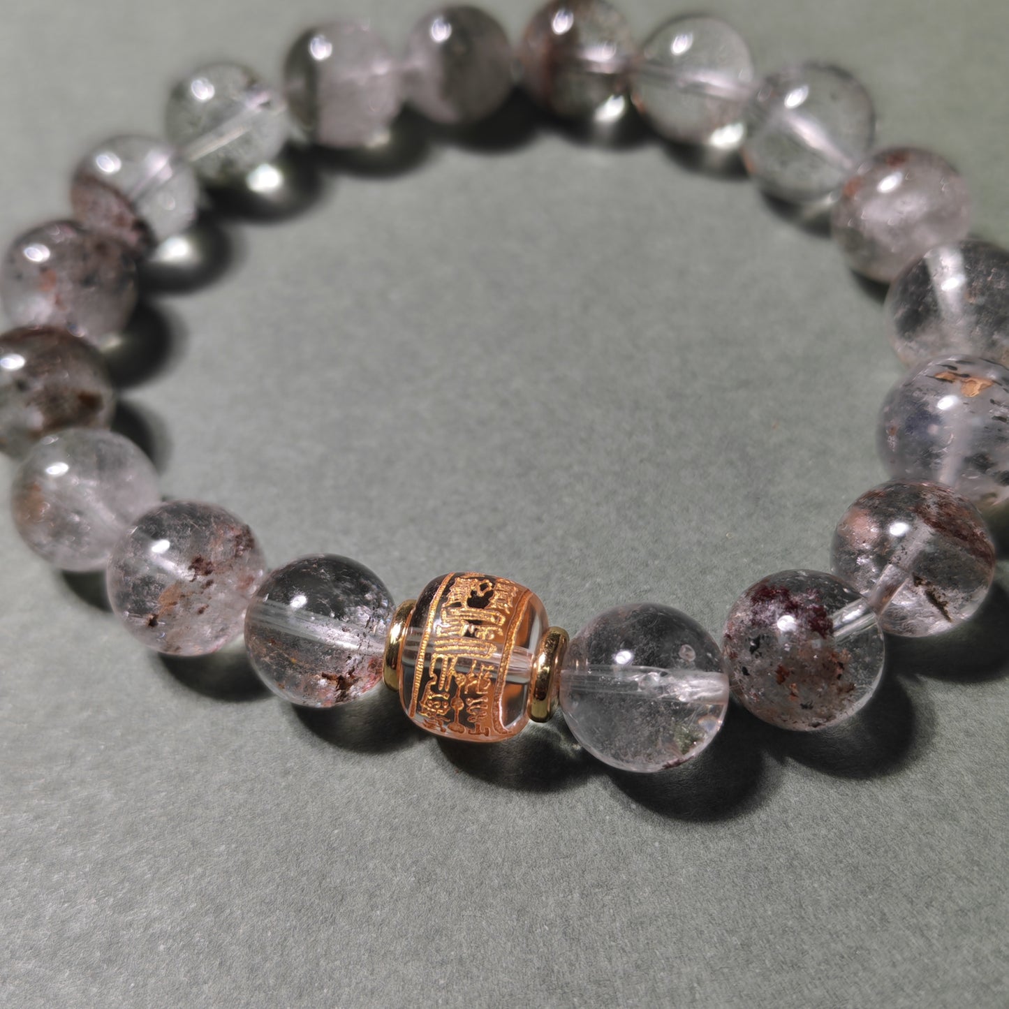 Career Success Wenchang Bracelet — Tiger Eye or Green Phantom Quartz - Healing Crystwinity