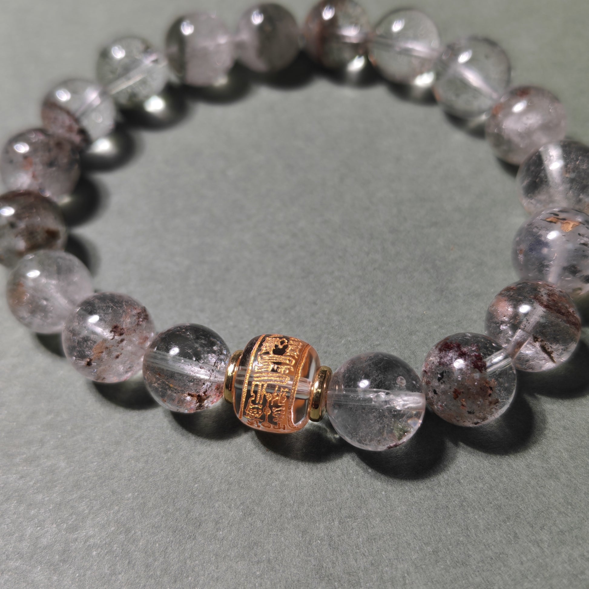 Career Success Wenchang Bracelet — Tiger Eye or Green Phantom Quartz - Healing Crystwinity