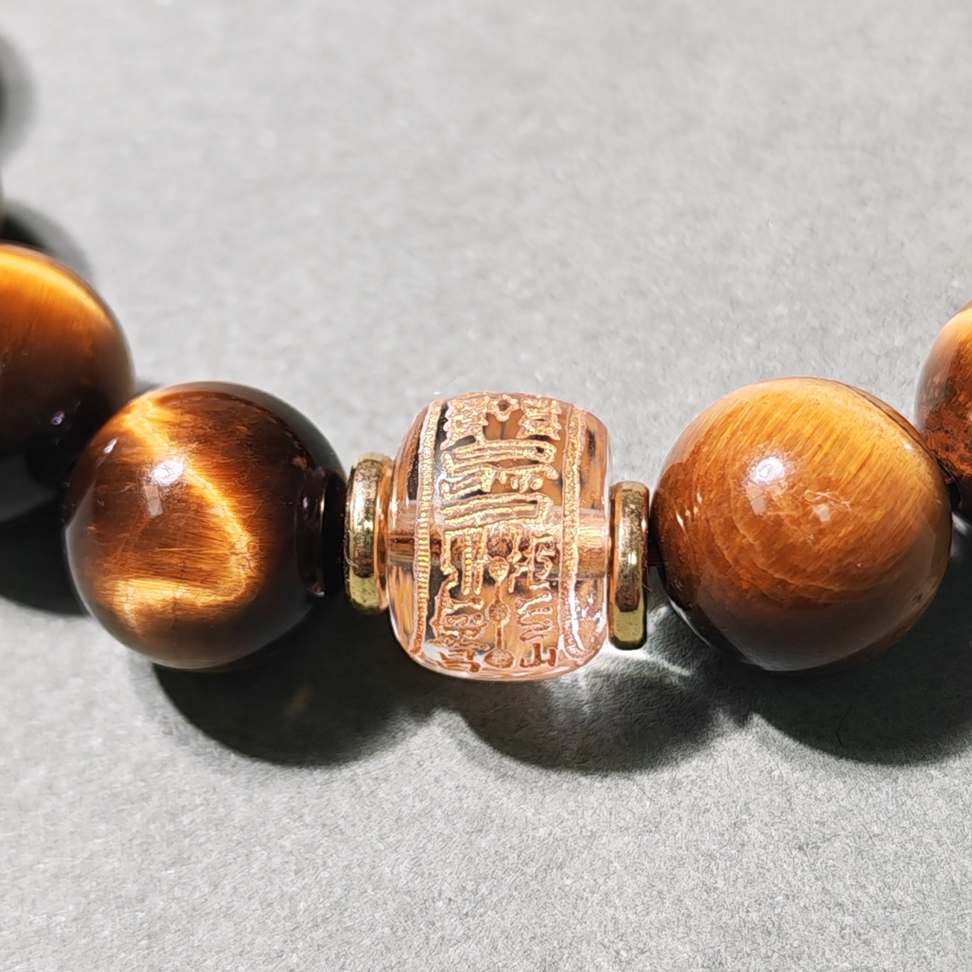 Career Success Wenchang Bracelet — Tiger Eye or Green Phantom Quartz - Healing Crystwinity