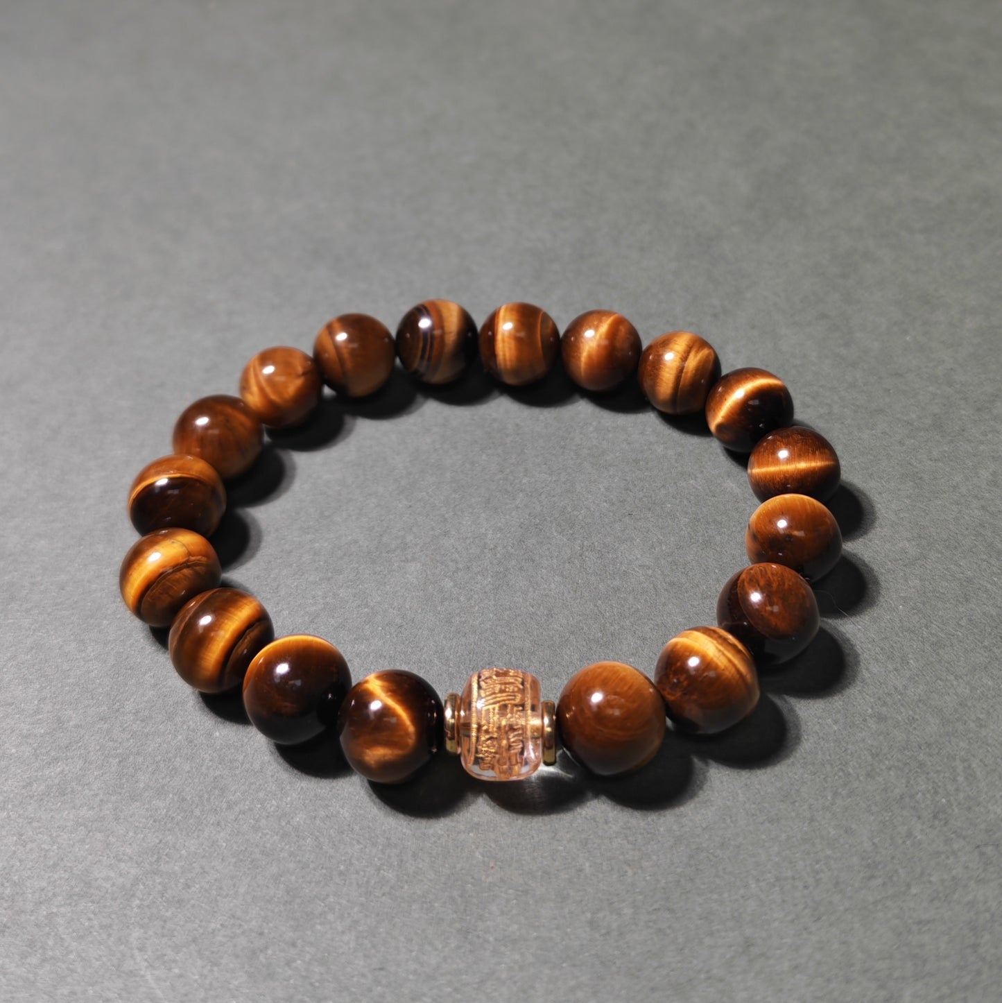 Career Success Wenchang Bracelet — Tiger Eye or Green Phantom Quartz - Healing Crystwinity