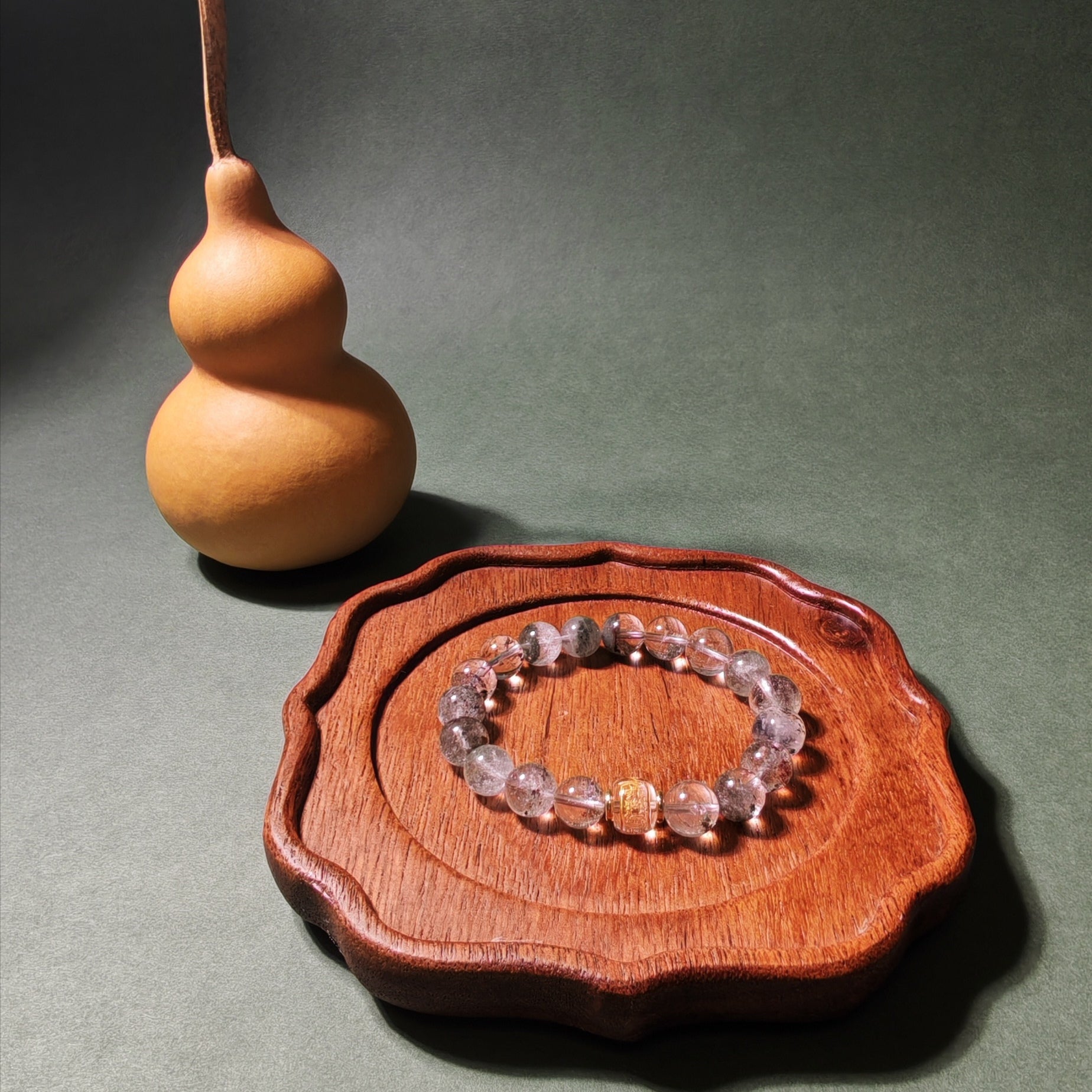Career Success Wenchang Bracelet — Tiger Eye or Green Phantom Quartz - Healing Crystwinity