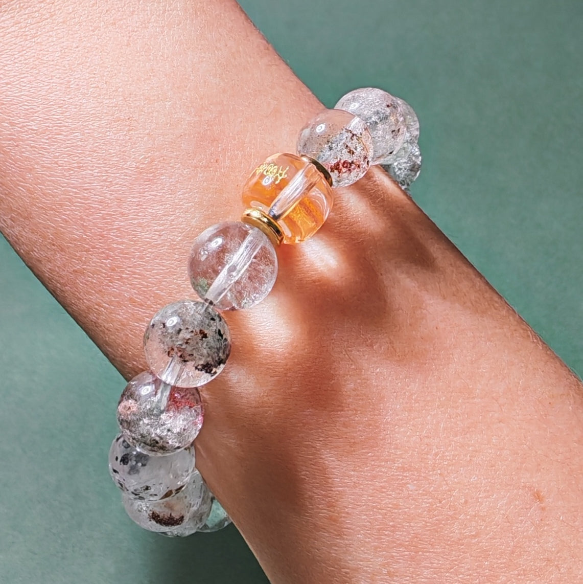 Career Success Wenchang Bracelet — Tiger Eye or Green Phantom Quartz - Healing Crystwinity