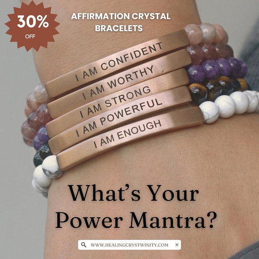 I Am Affirmation Crystal Bracelet