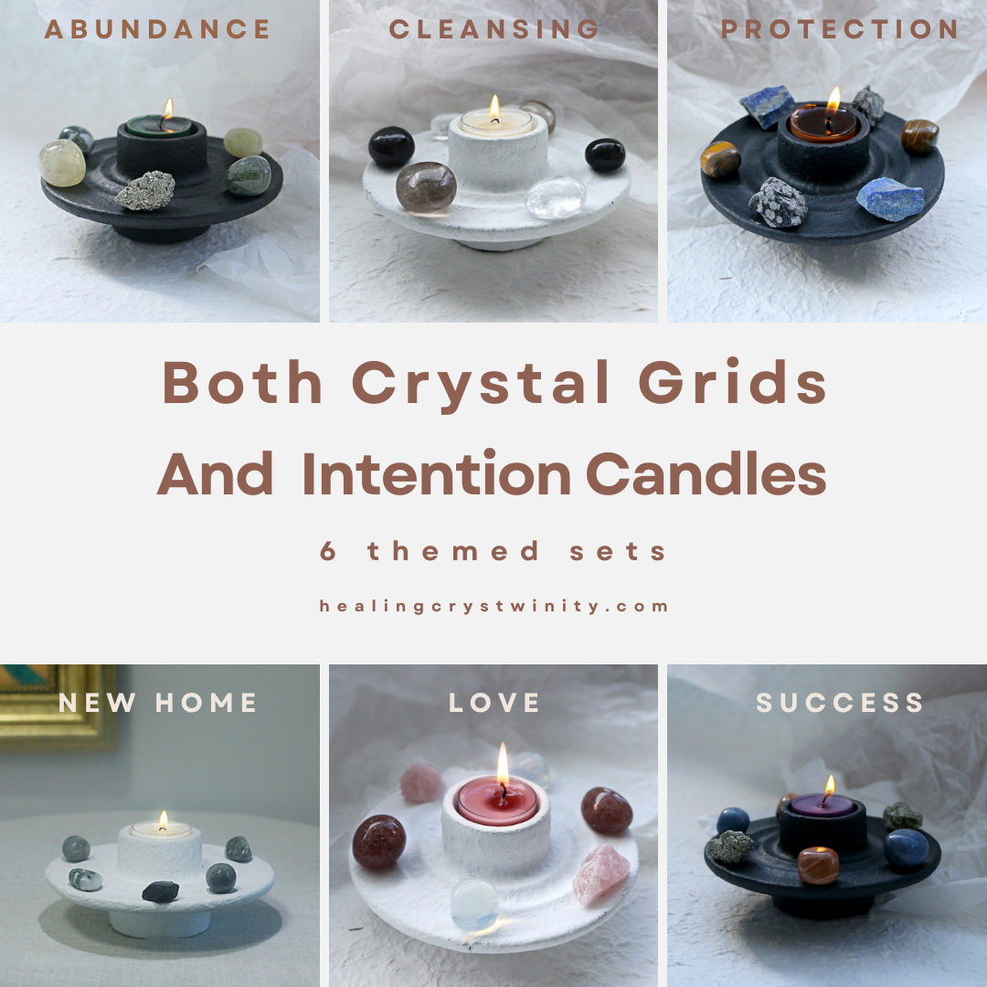 Crystal Grid Intention Candle