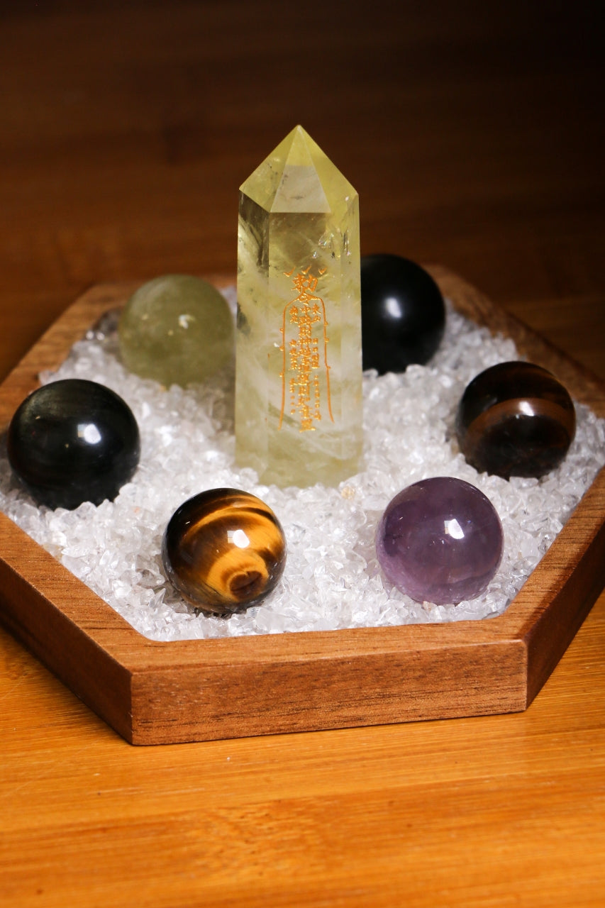 Seven-Star Wealth Feng Shui Grid — Prosperity Crystal Array - Healing Crystwinity