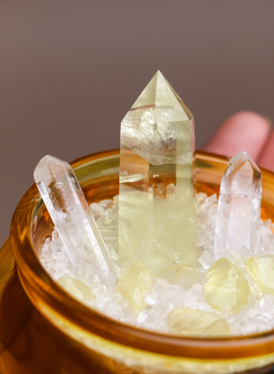 Crystal Treasure Basin Wealth Grid – Feng Shui Abundance & Prosperity Crystal Set - Healing Crystwinity