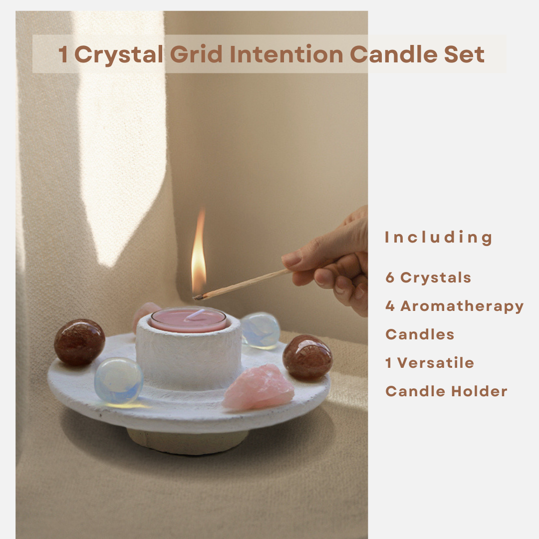 Crystal Grid Intention Candle