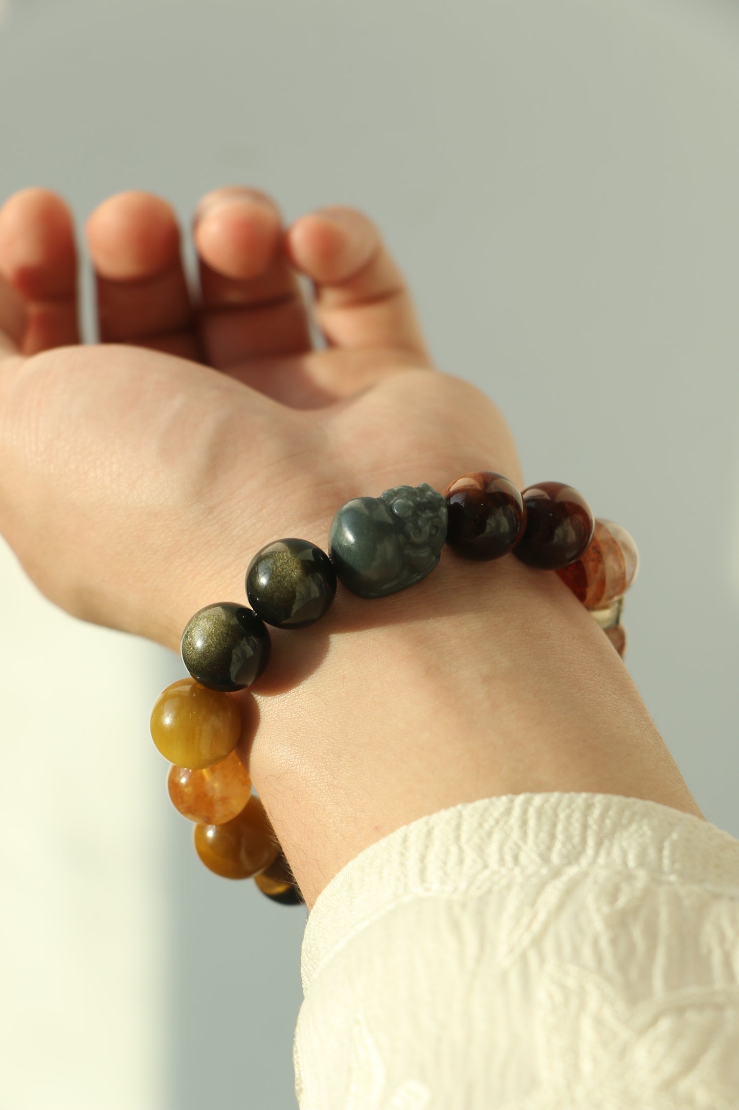 Men's Zodiac Luck Crystal Bracelet - Healing Crystwinity