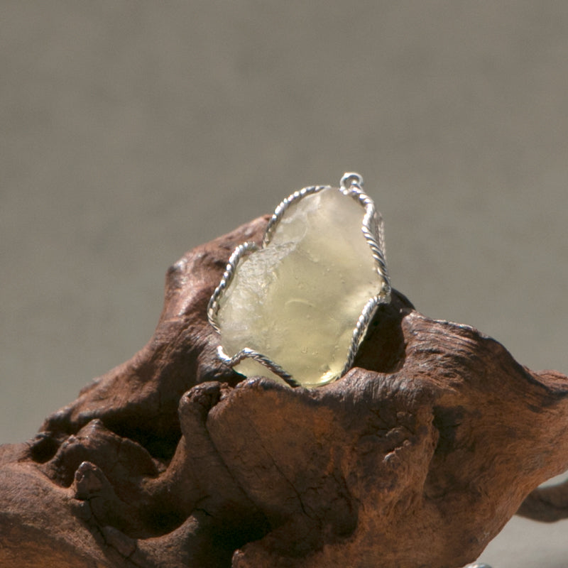 Libyan desert glass pendant