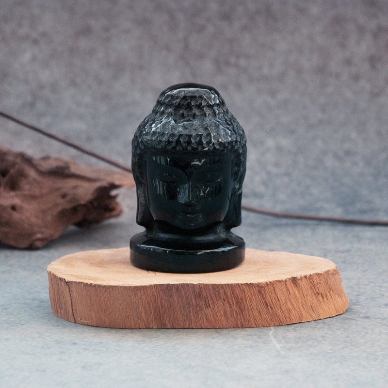 Natural Obsidian Buddha energy protection