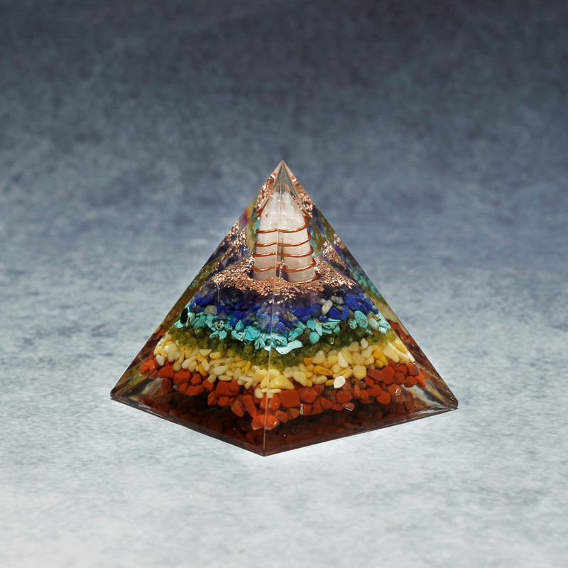  Orgone Energy Seven Chakra Crystal Pyramid