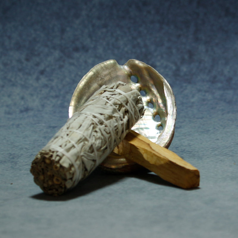 Sage, Palo Santo, and Abalone Shell Set - Healing Crystwinity