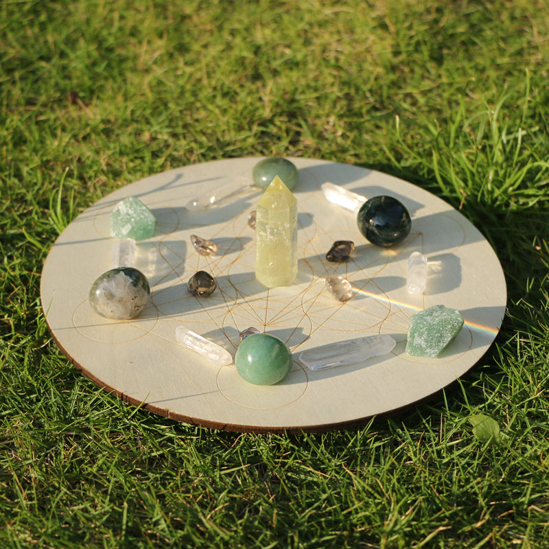 Wealth Manifestation Citrine Crystal Grid