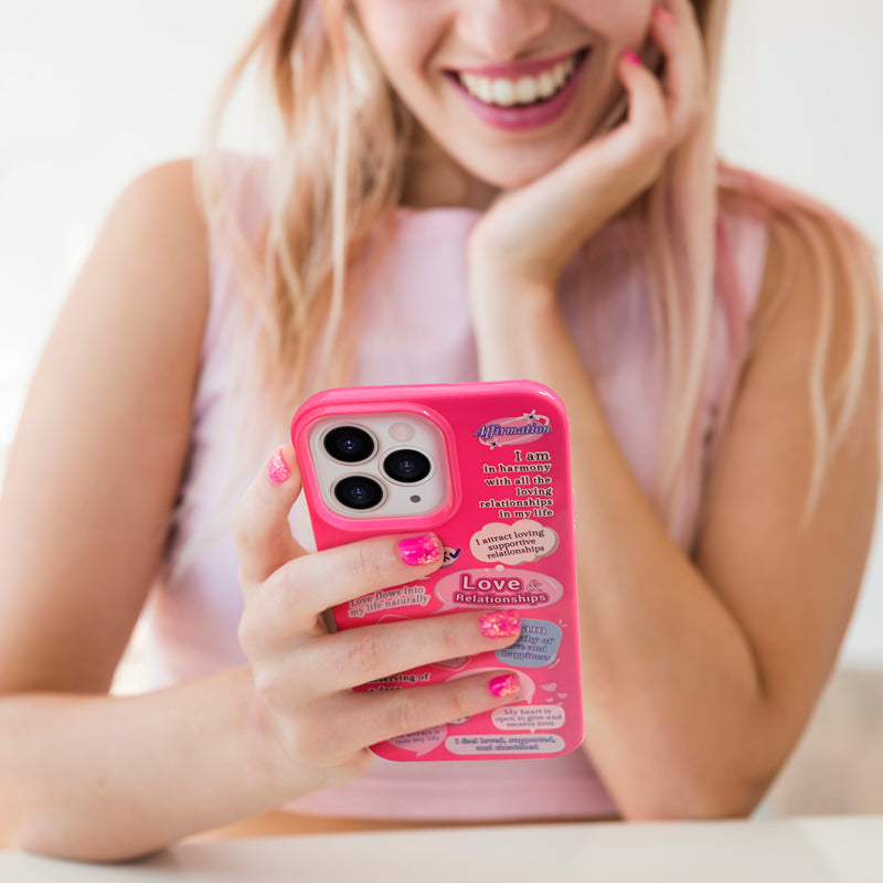 Love & Relationship Affirmation Phone Case For iPhone 8-16