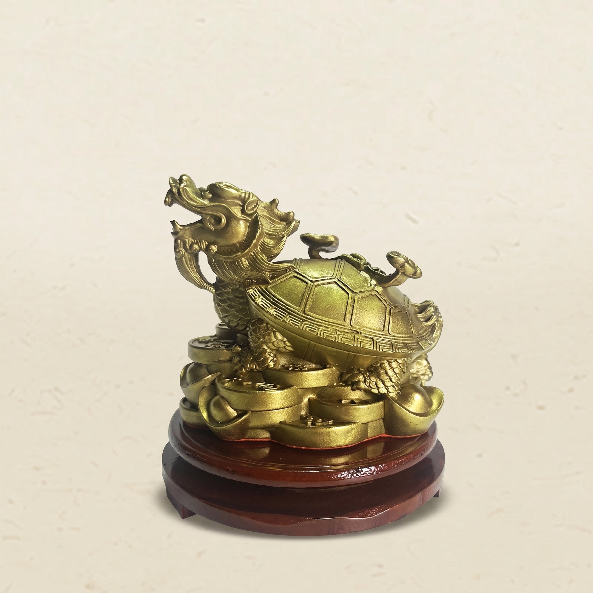 Dragon Turtle (龙龟 Long Gui) Brass Statue – view 1