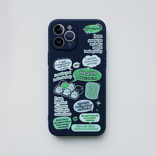 Health & Well-being Affirmation Phone Case For iPhone 8-16