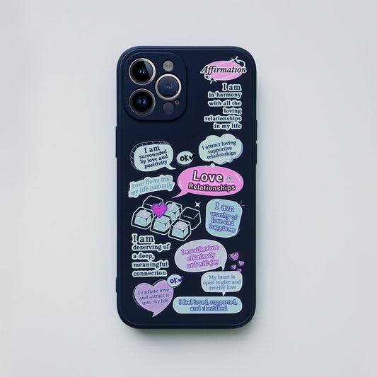 Love & Relationship Affirmation Phone Case For iPhone 8-16