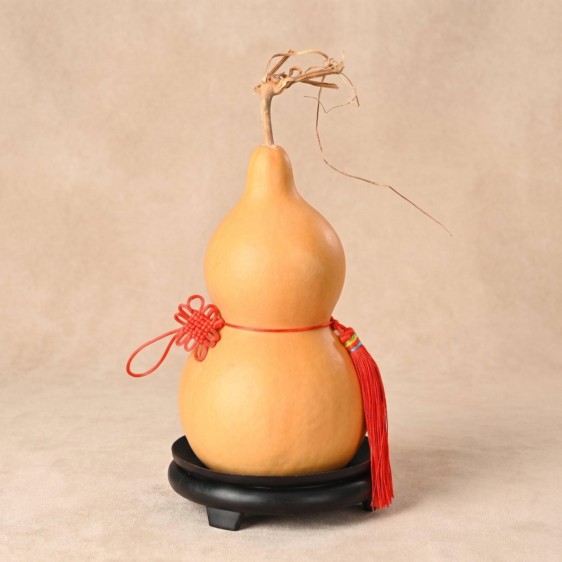 Natural bottle gourd pair with red knot