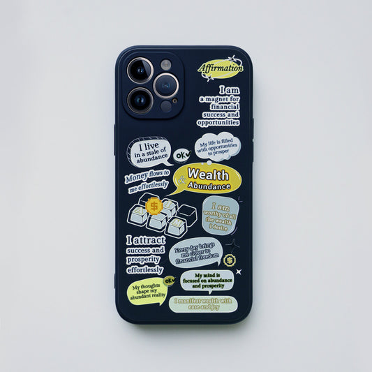 Wealth & Abundance Affirmation Phone Case for iPhone 8-16