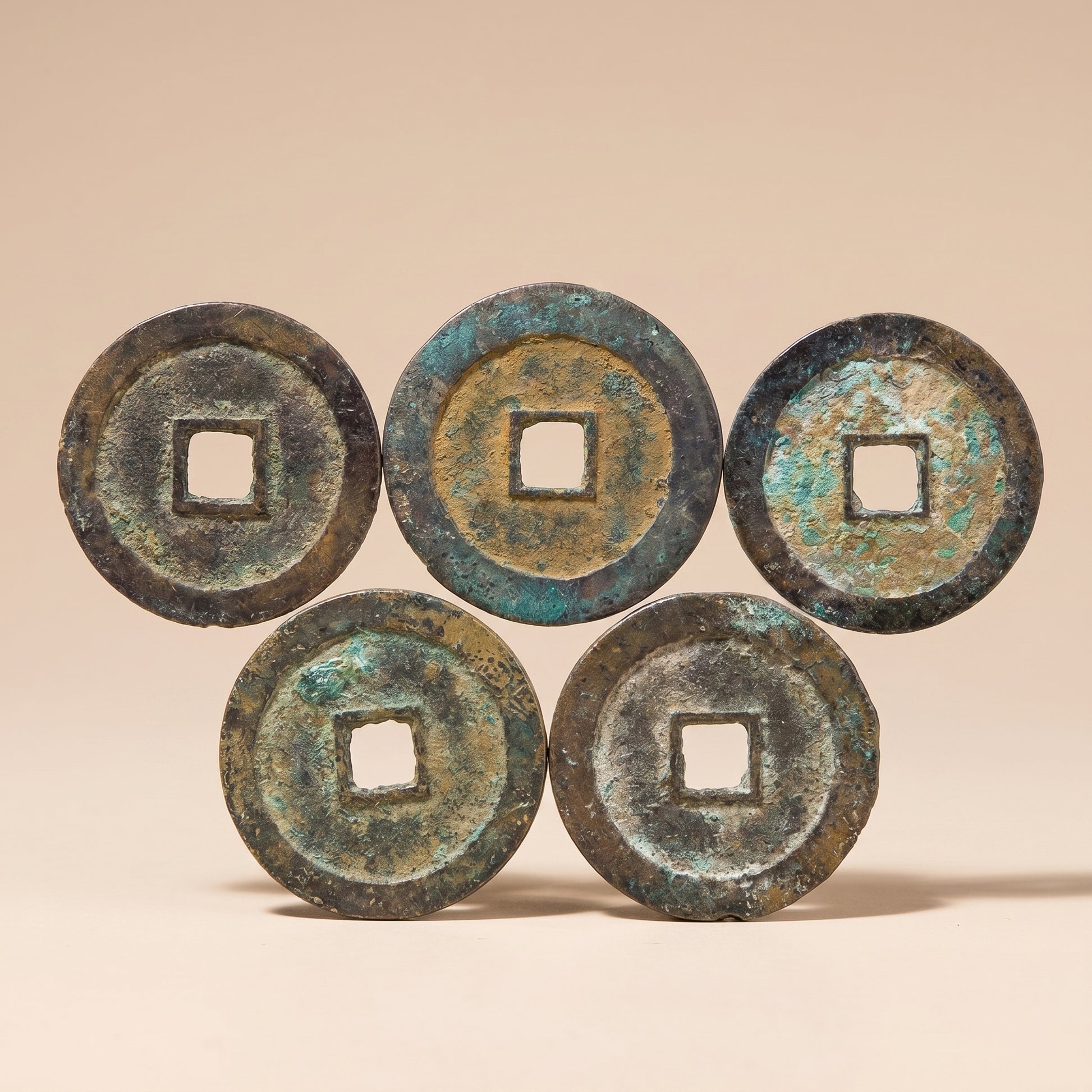 Five Emperor Coins (五帝钱 Wu Di Qian) – view 1